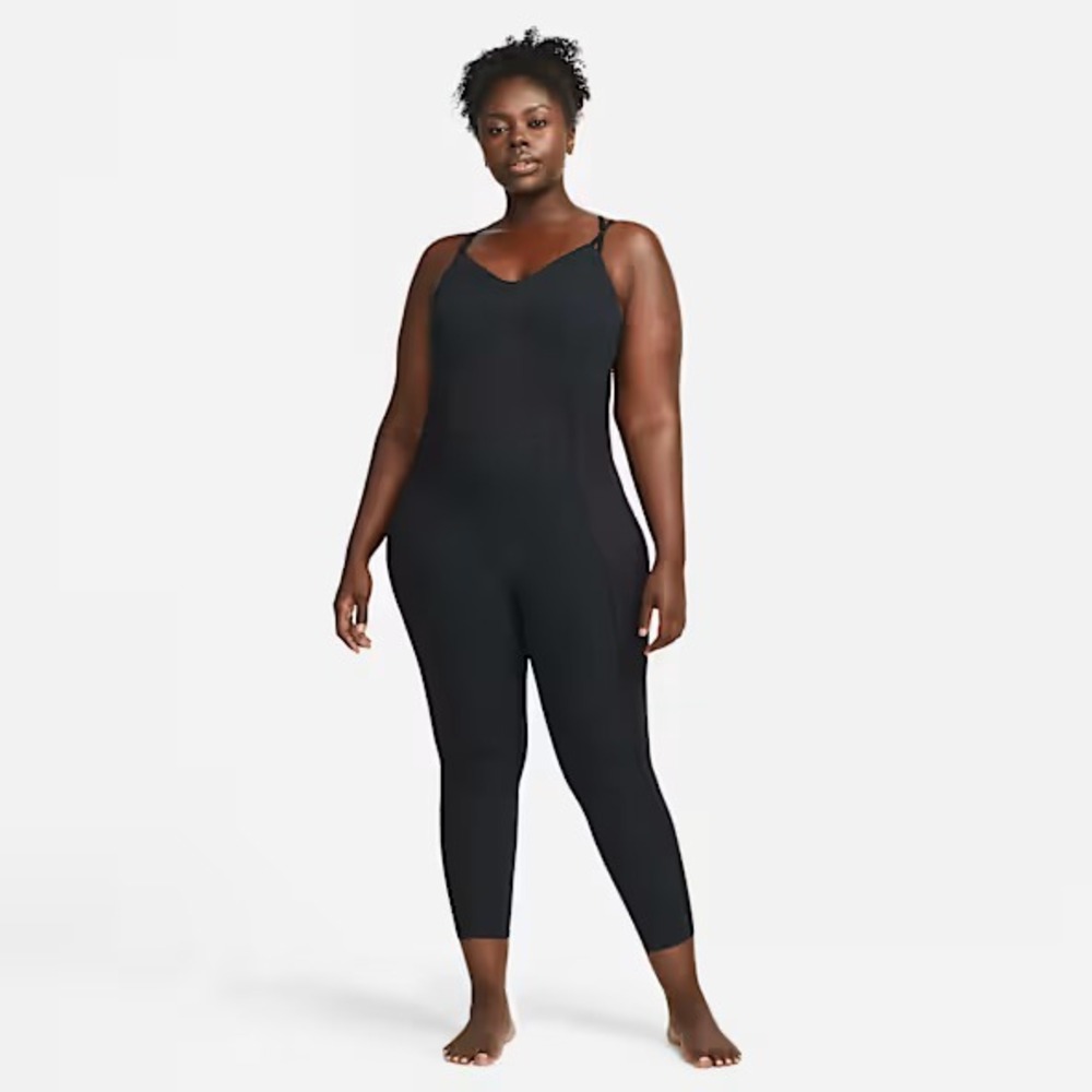 Nike Yoga Luxe Infinalon Jumpsuit 3XL Skinny Legging Strappy Fitted Athletic